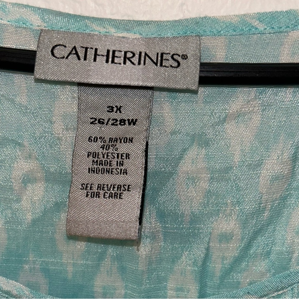 Catherines Green Patterned Blouse - image 6